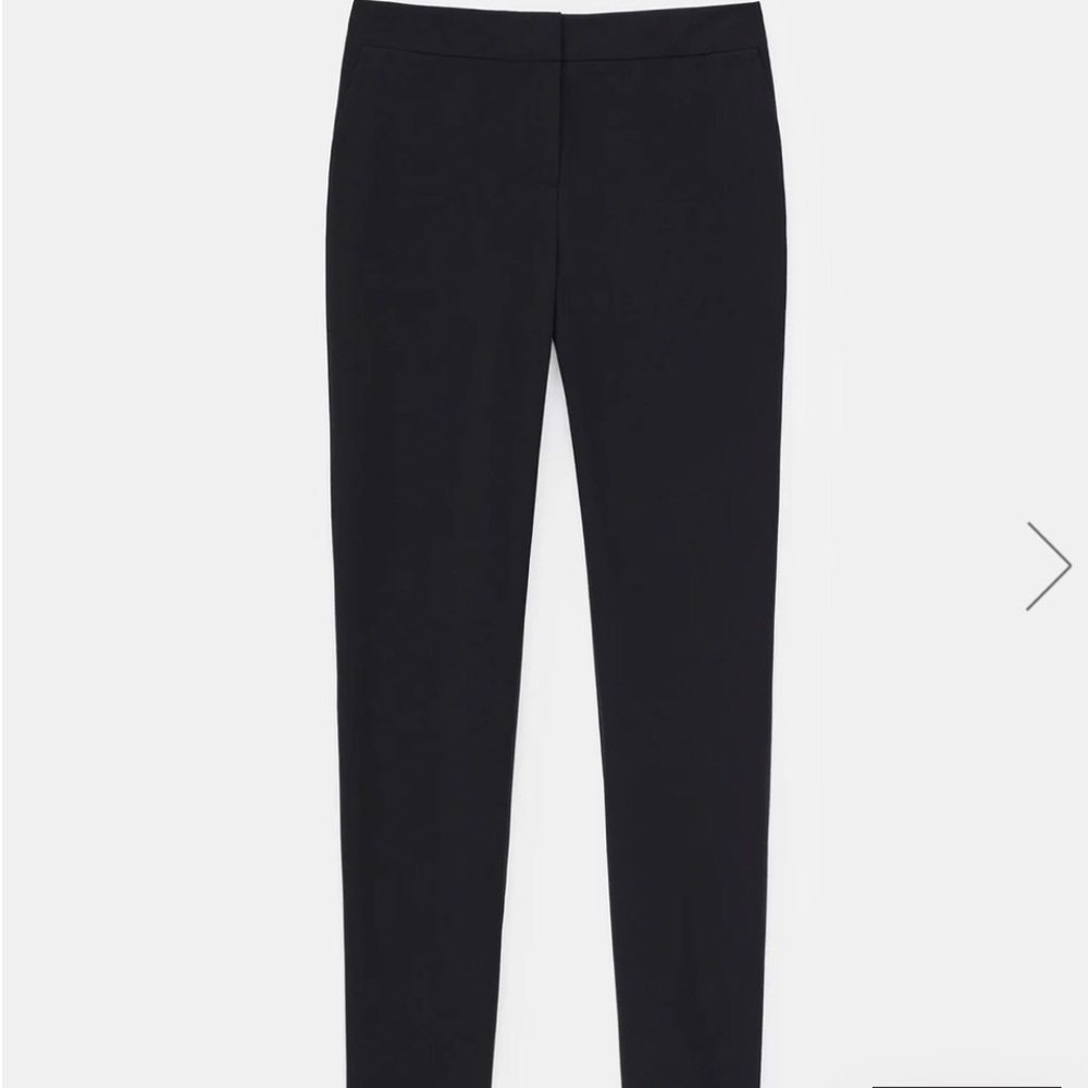 Lafayette 148 Black Twill Manhattan Slim Fit Pants. Size 12